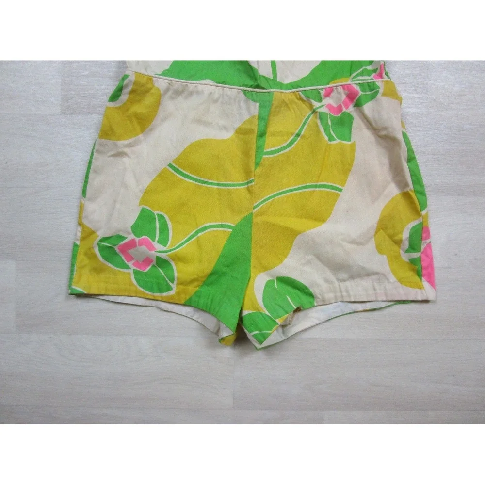 Vintage 60s Sandcastle Swimsuit Size (10) Mod Groovy Hippy Playsuit